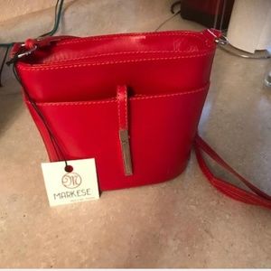 Red Leather Vera Pelle
